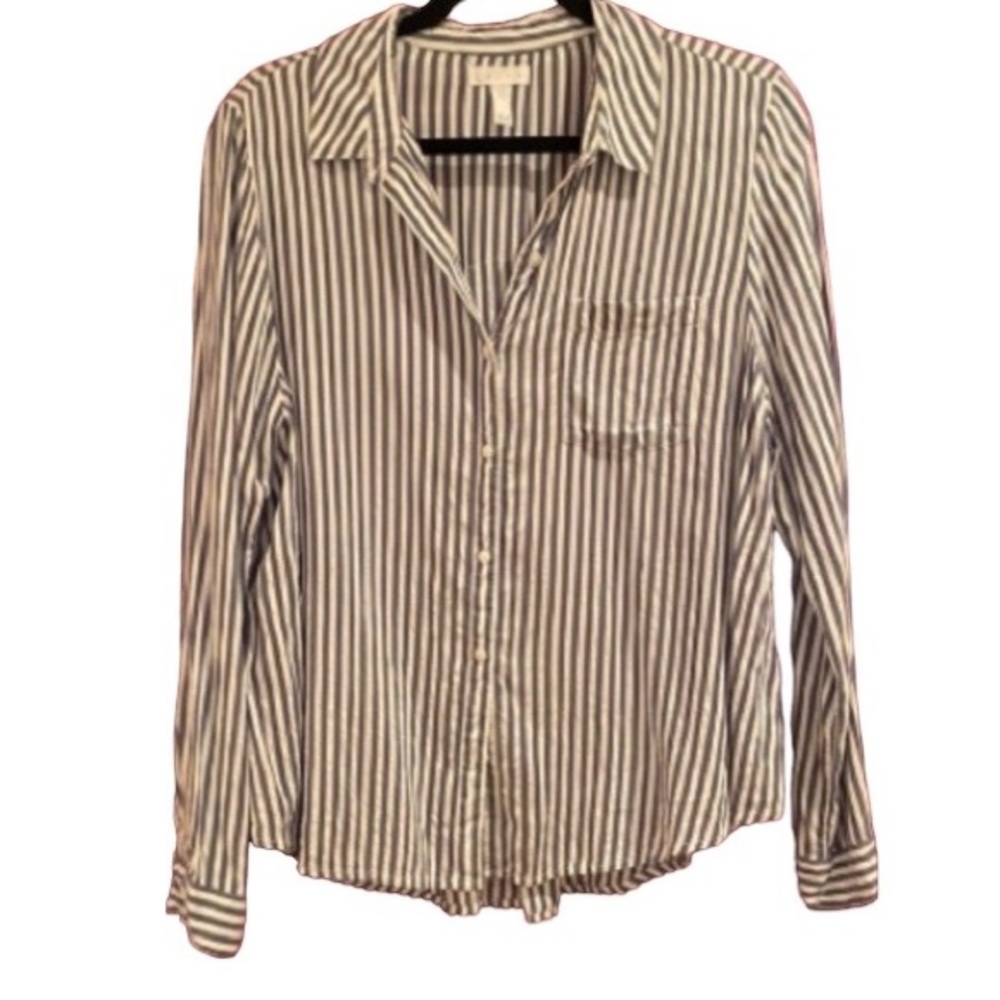 Stripped Button Down Womens Shirt